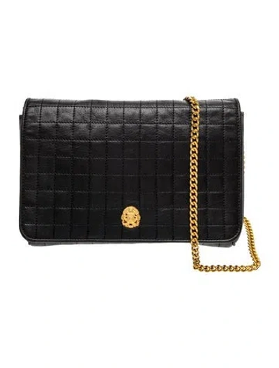 Pre-owned Celine Quilted Blason Emblem Vintage In Black