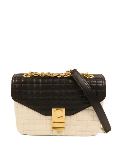 Pre-owned Celine Quilted C Shoulder Bag In Neutral