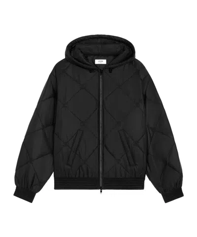 Celine Quilted Jacket In Light Nylon In Black