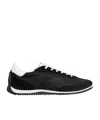 Celine Racer Low Lace-up Sneaker With Triomphe In Nylon, Suede Calfskin And Calfskin In Black