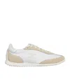 Celine Triomph Low Lace-up Sneaker With Suede Panels In White