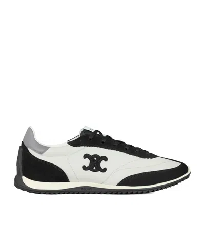 Celine Racer Sneaker In Nylon, Suede Calfskin And Calfskin In Multi