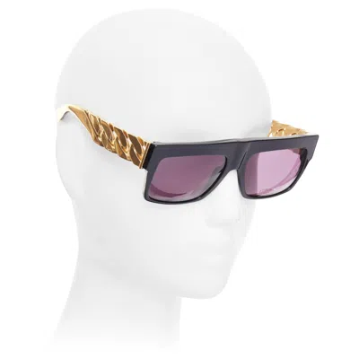 Pre-owned Celine Rare  Phoebe Philo Runway Cl41019s Chunky Chain Metal Bar Black Sunglasses