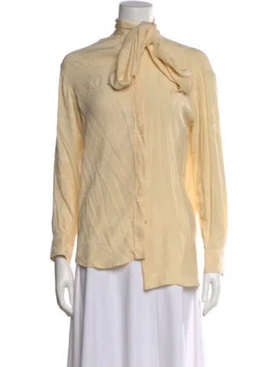 Pre-owned Celine Ravaliere Silk Blouse In Neutral