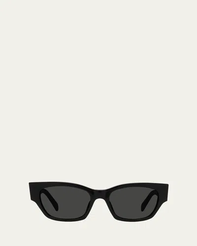 Celine Rectangle Acetate Sunglasses In Black