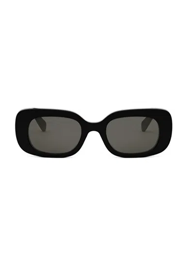 Celine Rectangle Frame Sunglasses In 01a