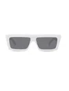 Celine Monochroms 57mm Rectangular Sunglasses In 25e