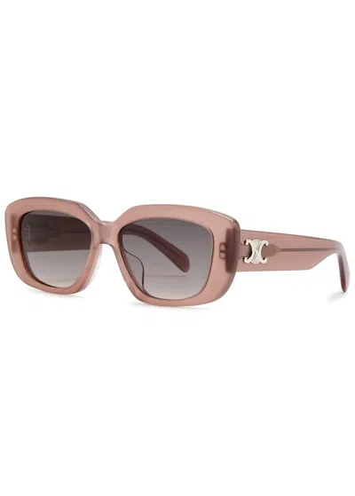 Celine Rectangle-frame Sunglasses In Neutral