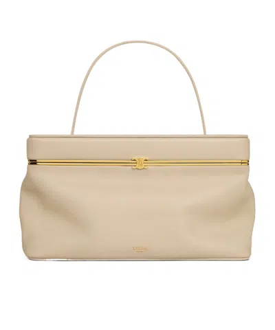 Celine Rectangle In Supple Calfskin In Neutral