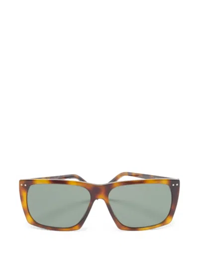 Pre-owned Celine Rectangle-frame Sunglasses In Brown