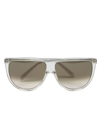 Pre-owned Celine Rectangle-frame Sunglasses In Grey