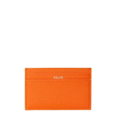 Celine Rectangular Card Bag In Orange