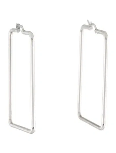 Pre-owned Celine Rectangular Hoop Earrings In Multi