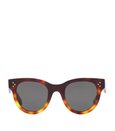 Celine Rectangular Sunglasses In Brown