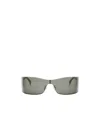 Celine Maxi Triomphe Metal Rectangular Shield Sunglasses In Gray