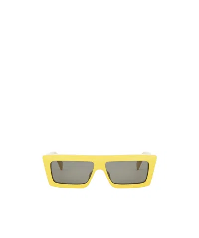Celine Rectangular Sunglasses In Yellow