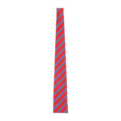 Celine Red Blue Silk 8.5x145cm Tie