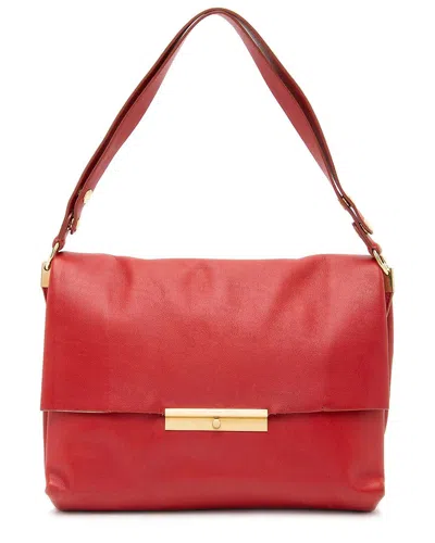 CELINE CELINE RED CALFSKIN BLADE FLAP BAG (AUTHENTIC PRE-LOVED)