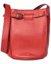 Celine Red Calfskin Leather Smooth Long Strap Big Bucket Bag (authentic Pre-  Loved)
