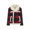 Celine Caban Shearling Jacket Women In Red