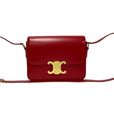 Pre-owned Celine Red Color Leather Pvc Pochette Shoulder Bag ()