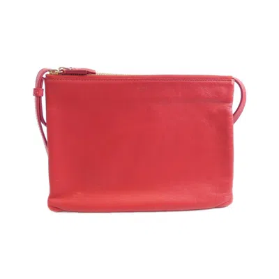 Pre-owned Celine Red Color Leather Shoulder Bag ()