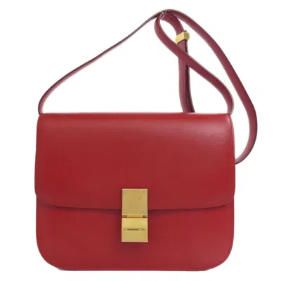 Pre-owned Celine Red Color Leather Shoulder Bag ()
