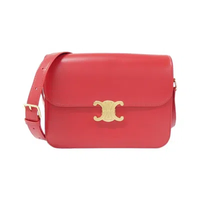 Pre-owned Celine Red Color Leather Shoulder Bag ()