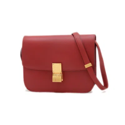 Pre-owned Celine Red Color Leather Shoulder Bag ()