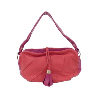 Pre-owned Celine Red Color Leather Shoulder Bag ()