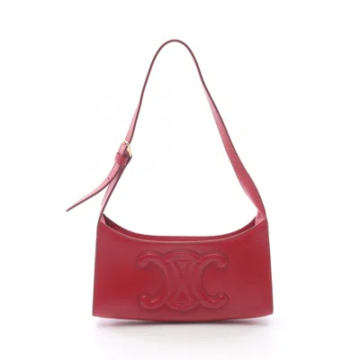 Pre-owned Celine Red Color Leather Shoulder Bag ()