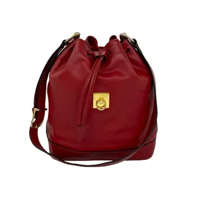 Pre-owned Celine Red Color Leather Shoulder Bag Tote Bag ()