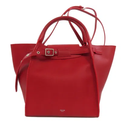 Pre-owned Celine Red Color Leather Tote Bag ()
