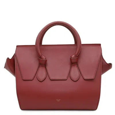 Pre-owned Celine Red Color Leather Tote Bag ()