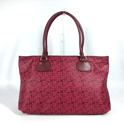 Pre-owned Celine Red Color Pvc Leather Shoulder Bag Tote Bag ()