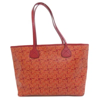 Pre-owned Celine Red Color Pvc Tote Bag ()