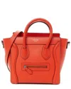 Celine Red Drummed Leather Micro Luggage (authentic Pre-loved)