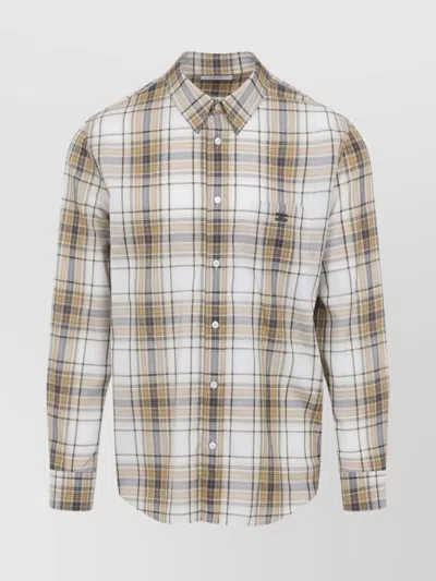 Celine Relaxed Fit Button-down Collar Long Sleeve Shirt In Green