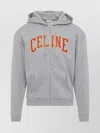 Celine Grey Logo Solid Pattern Sweatshirt In Gray