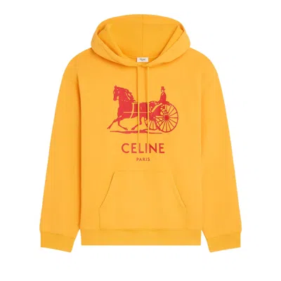 Pre-owned Celine Relaxed Hoodie 'jaune Tournesol/red' | Yellow | Men's Size Xl