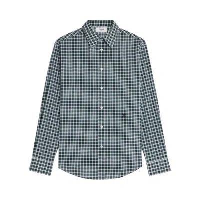 Pre-owned Celine Relaxed Shirt 'blanc/vert/jaune' | White | Men's Size 41