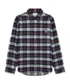 Celine Relaxed Shirt In Brushed Checked Wool In Multi