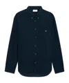 Celine Relaxed Shirt In Corduroy In Blue