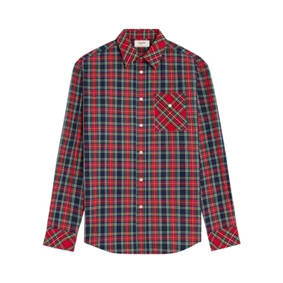 Pre-owned Celine Relaxed Shirt 'navy/red/yellow' | Blue | Men's Size 41