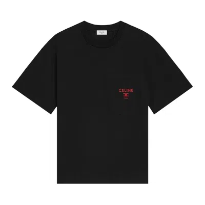 Pre-owned Celine Relaxed T-shirt 'black/rouge Cerise' | Men's Size S