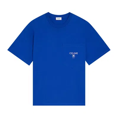 Pre-owned Celine Relaxed T-shirt 'royal Blue/off White' | Men's Size M