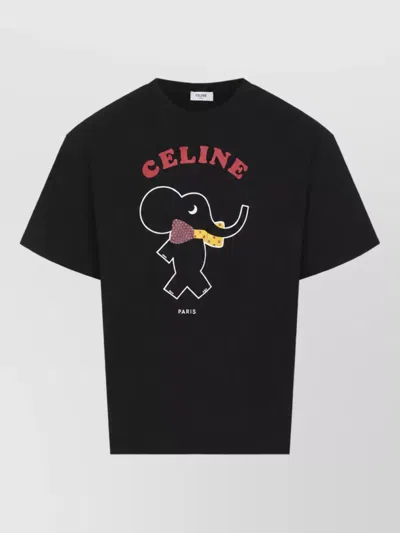 Celine Relaxed-fit Printed Cotton T-shirt