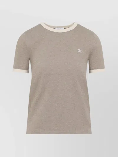 Celine Retro Inspired Short Sleeve T-shirt In Neutral