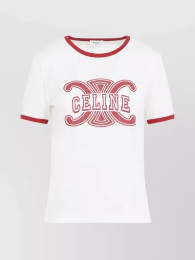CELINE RETRO INSPIRED T-SHIRT CONTRAST TRIM