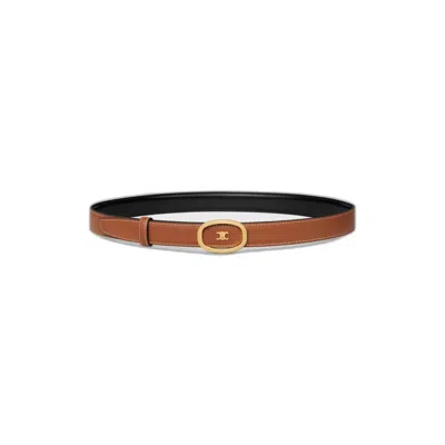 Celine Reversible  Alix Belt In Green